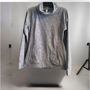 Kyodan Outdoor Womens Size M Gray Fleece Long Sleeve Cowl Neck Pullover